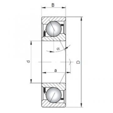 105 mm x 225 mm x 49 mm  105 mm x 225 mm x 49 mm  ISO 7321 B angular contact ball bearings