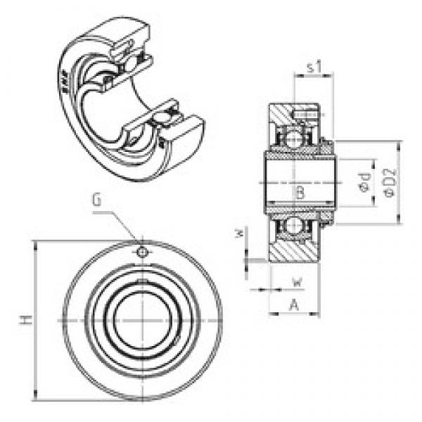SNR UKC306H bearing units #3 image