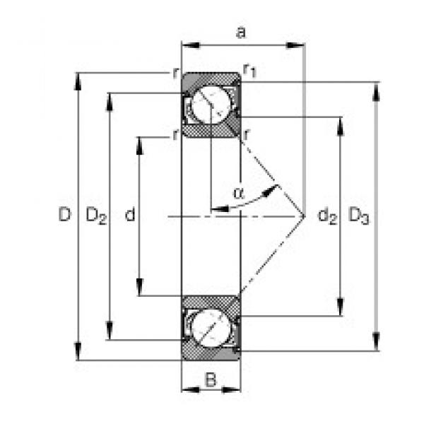 20 mm x 52 mm x 15 mm  20 mm x 52 mm x 15 mm  FAG 7304-B-2RS-TVP angular contact ball bearings #3 image