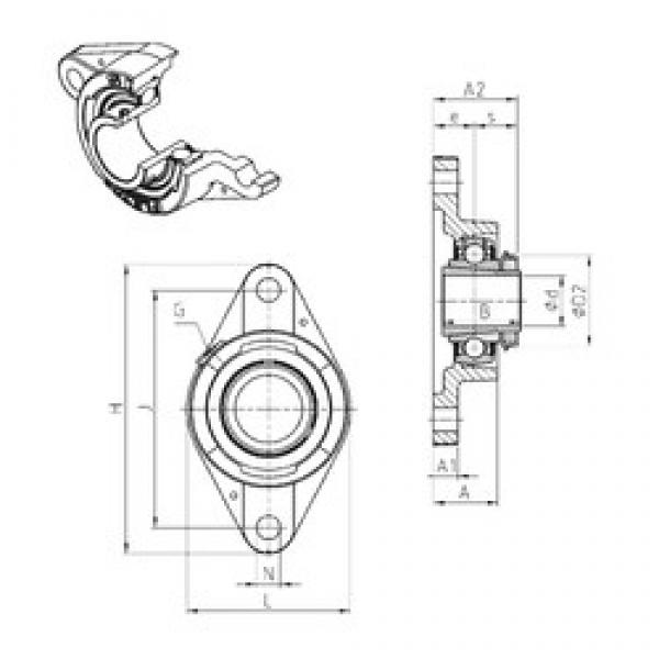 SNR UKFLE211H bearing units #3 image