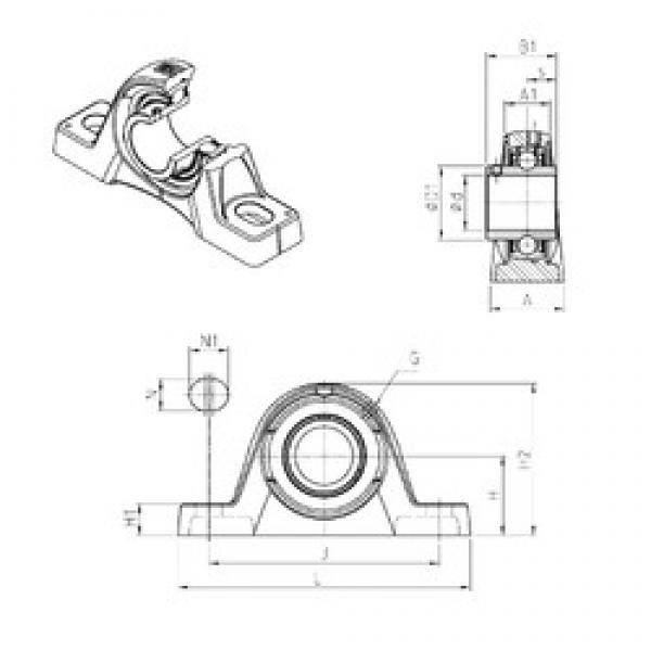 SNR UCPLE203 bearing units #3 image