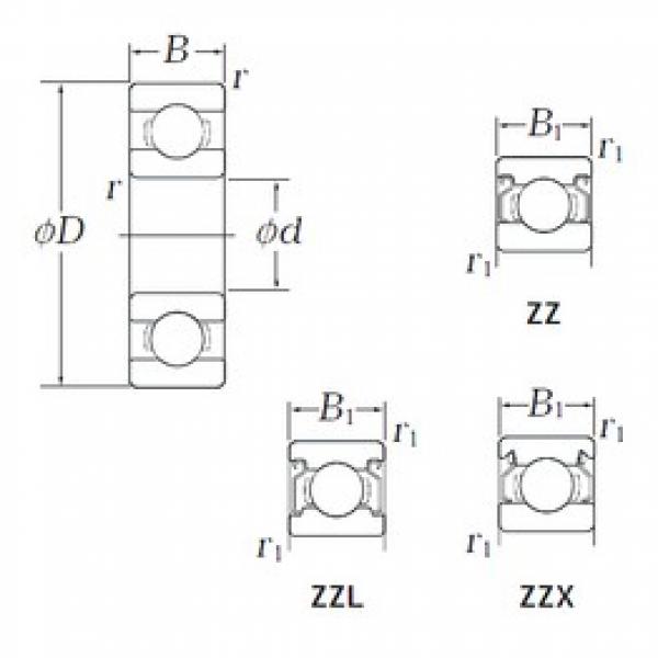 4,762 mm x 7,938 mm x 3,175 mm  4,762 mm x 7,938 mm x 3,175 mm  KOYO WOB81 ZZX deep groove ball bearings #3 image