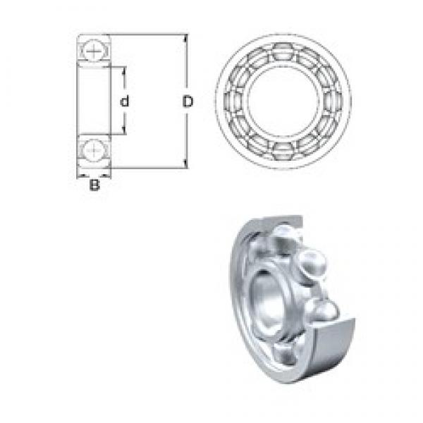 6,35 mm x 15,875 mm x 4,978 mm  6,35 mm x 15,875 mm x 4,978 mm  ZEN SR4-2RS deep groove ball bearings #3 image