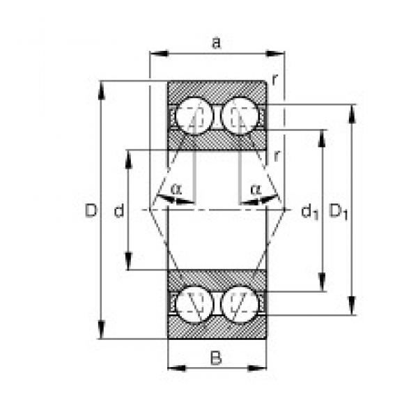 20 mm x 52 mm x 22,2 mm  20 mm x 52 mm x 22,2 mm  FAG 3304-BD angular contact ball bearings #3 image